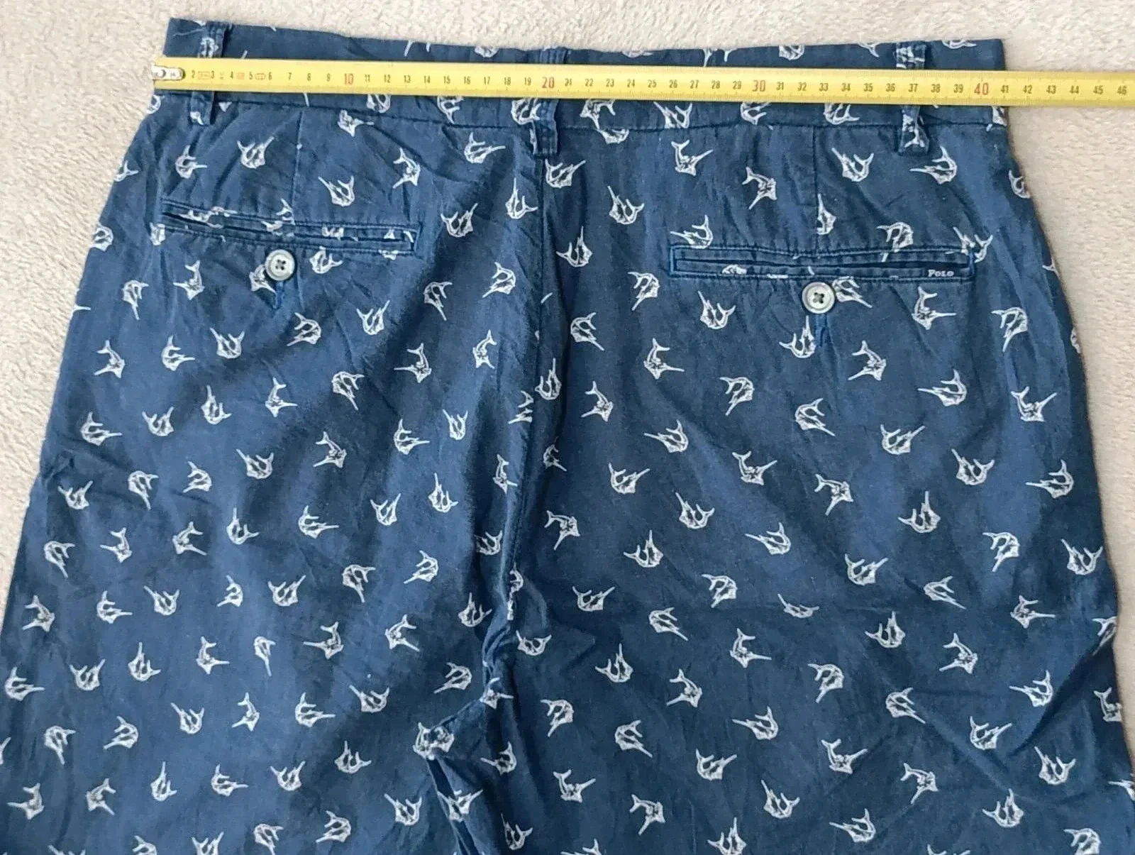Short Polo Ralph Lauren azul Tamanho 32 ajuste clássico 9" Linho Algodão – photo 15